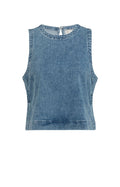 Sleeveless Denim Top with Seam Details – YAYA