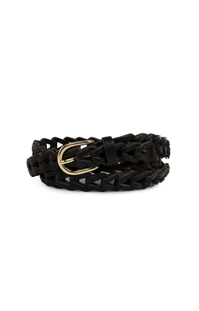Braided Leather Belt with Buckle – YAYA