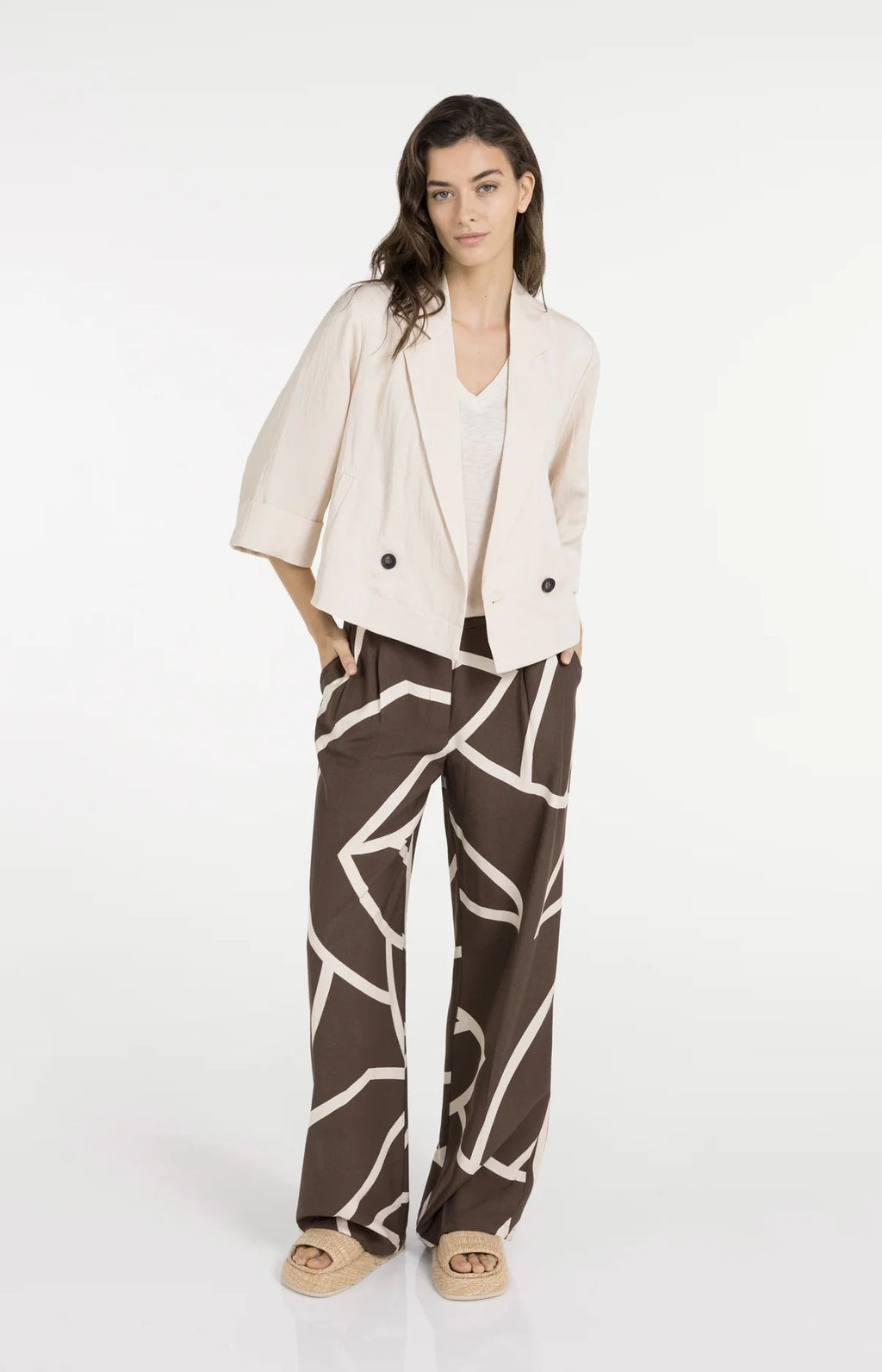 Blazer with Kimono Sleeves and Buttons Yaya