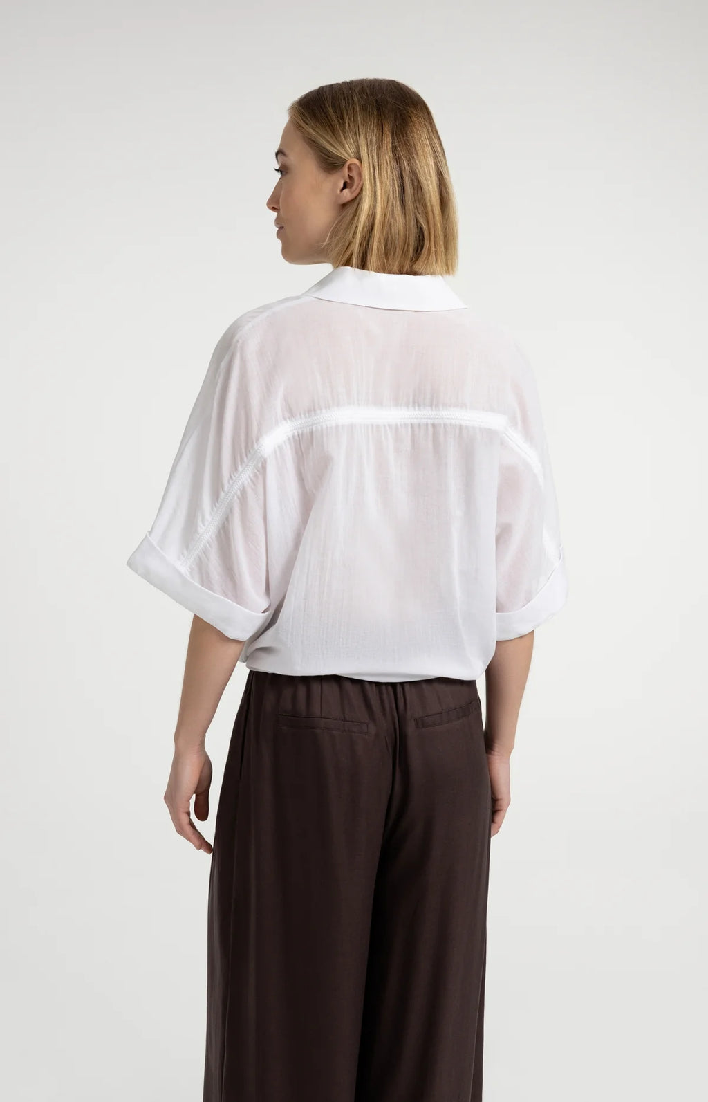 Blouse with wide sleeves and braided details Yaya