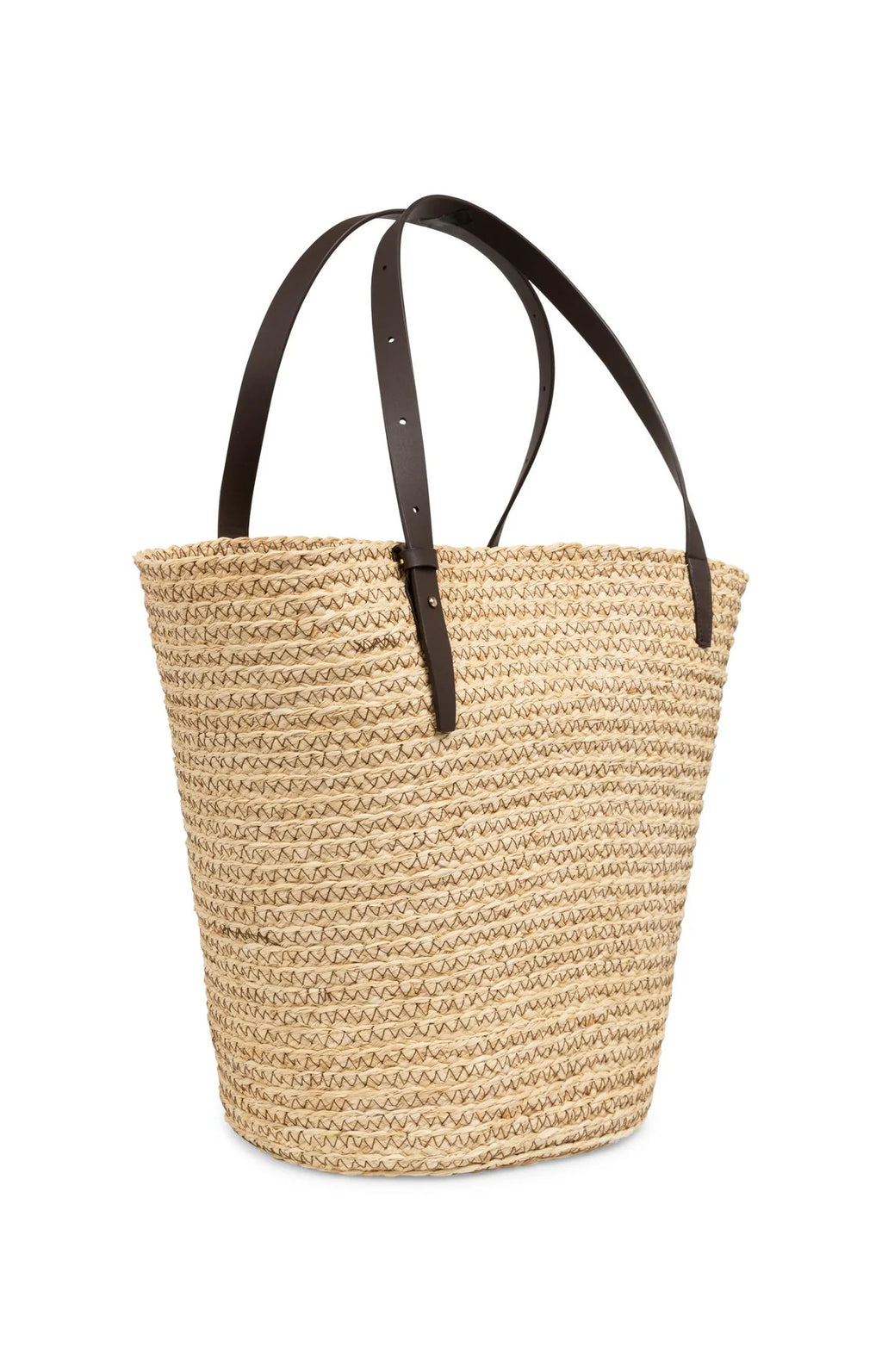 Braided straw shopper with adjustable straps Yaya
