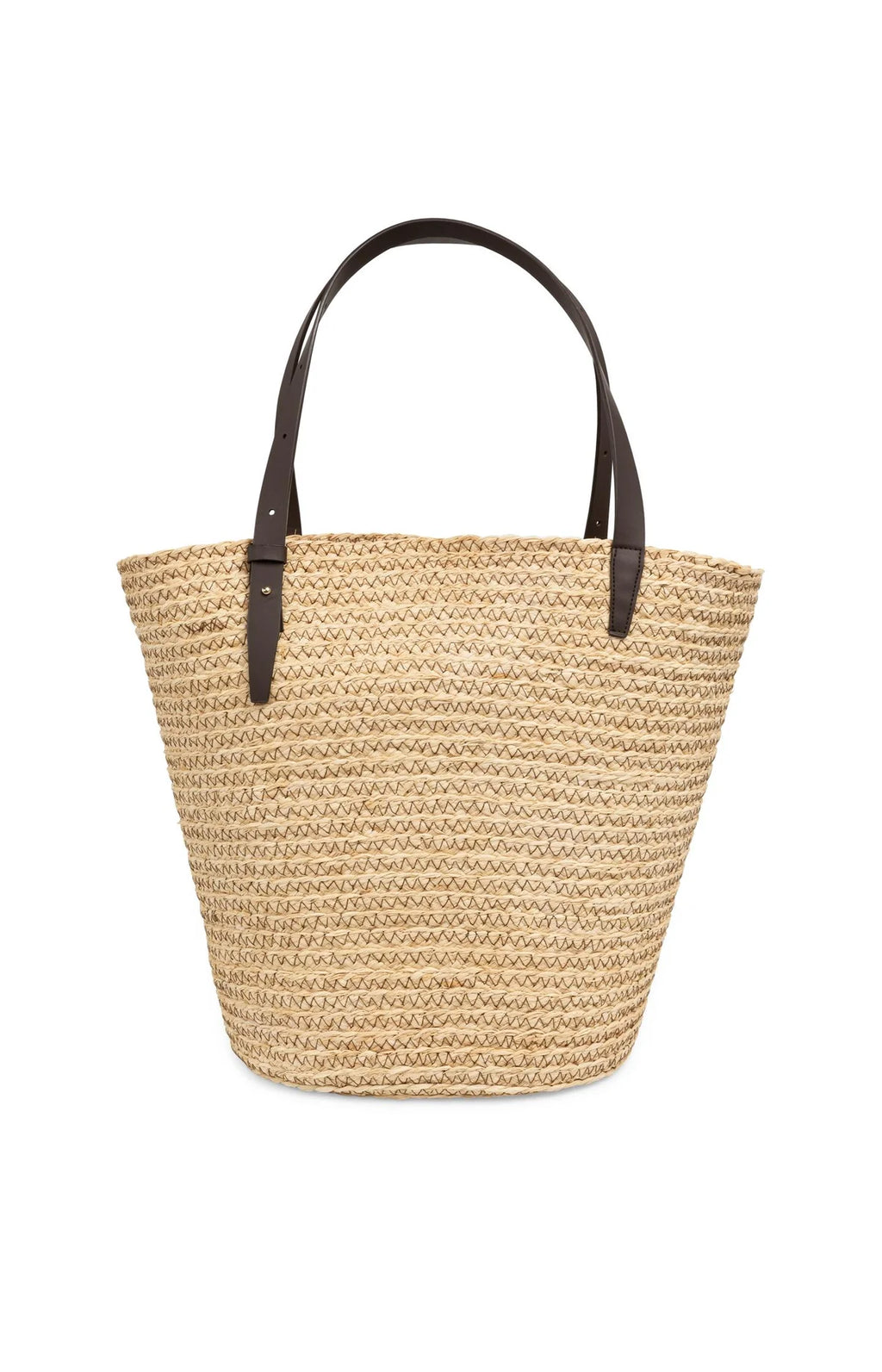 Braided straw shopper with adjustable straps Yaya