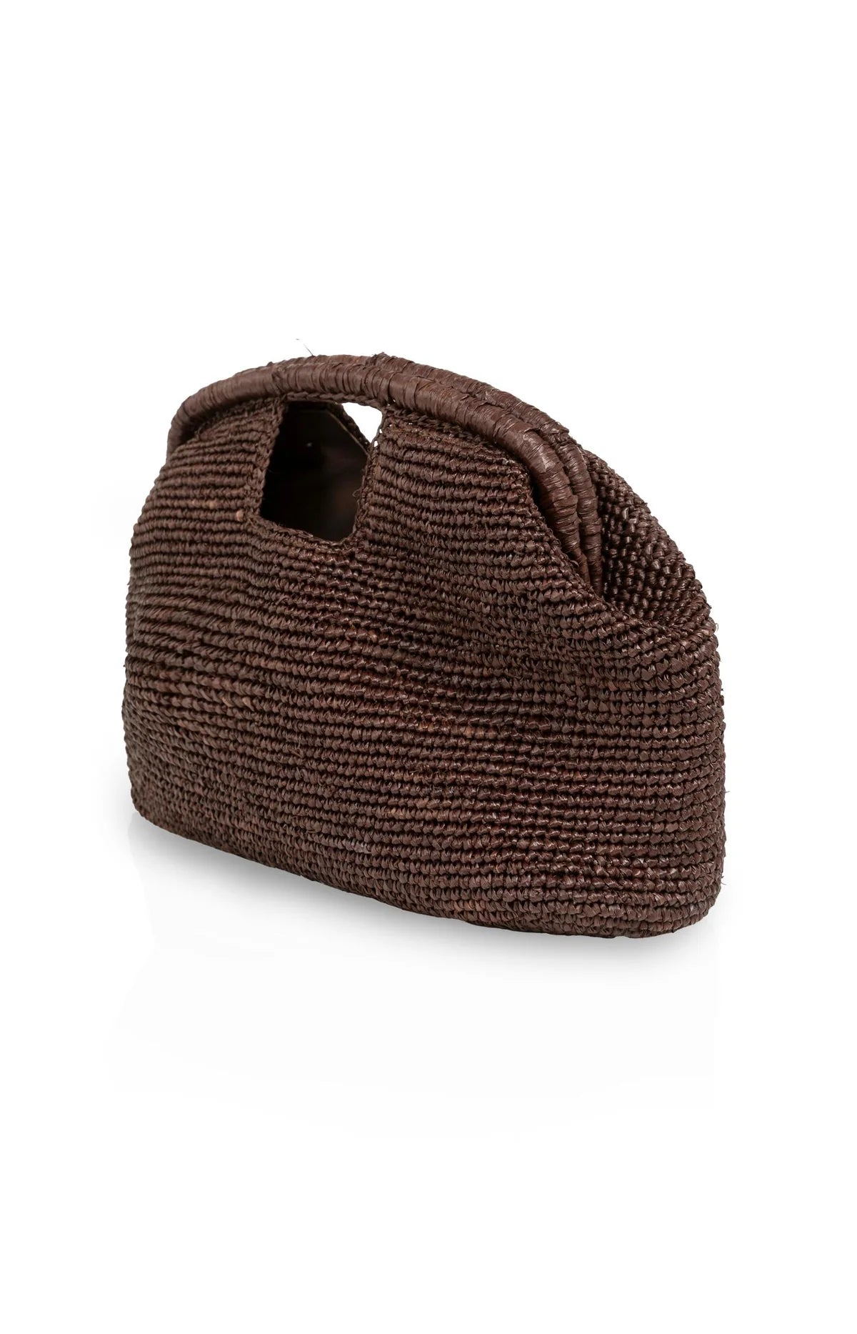Crocheted straw clutch with handle Yaya