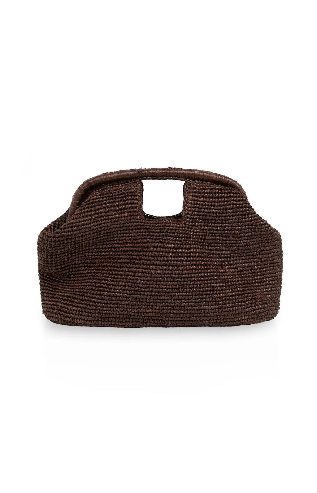 Crocheted straw clutch with handle Yaya