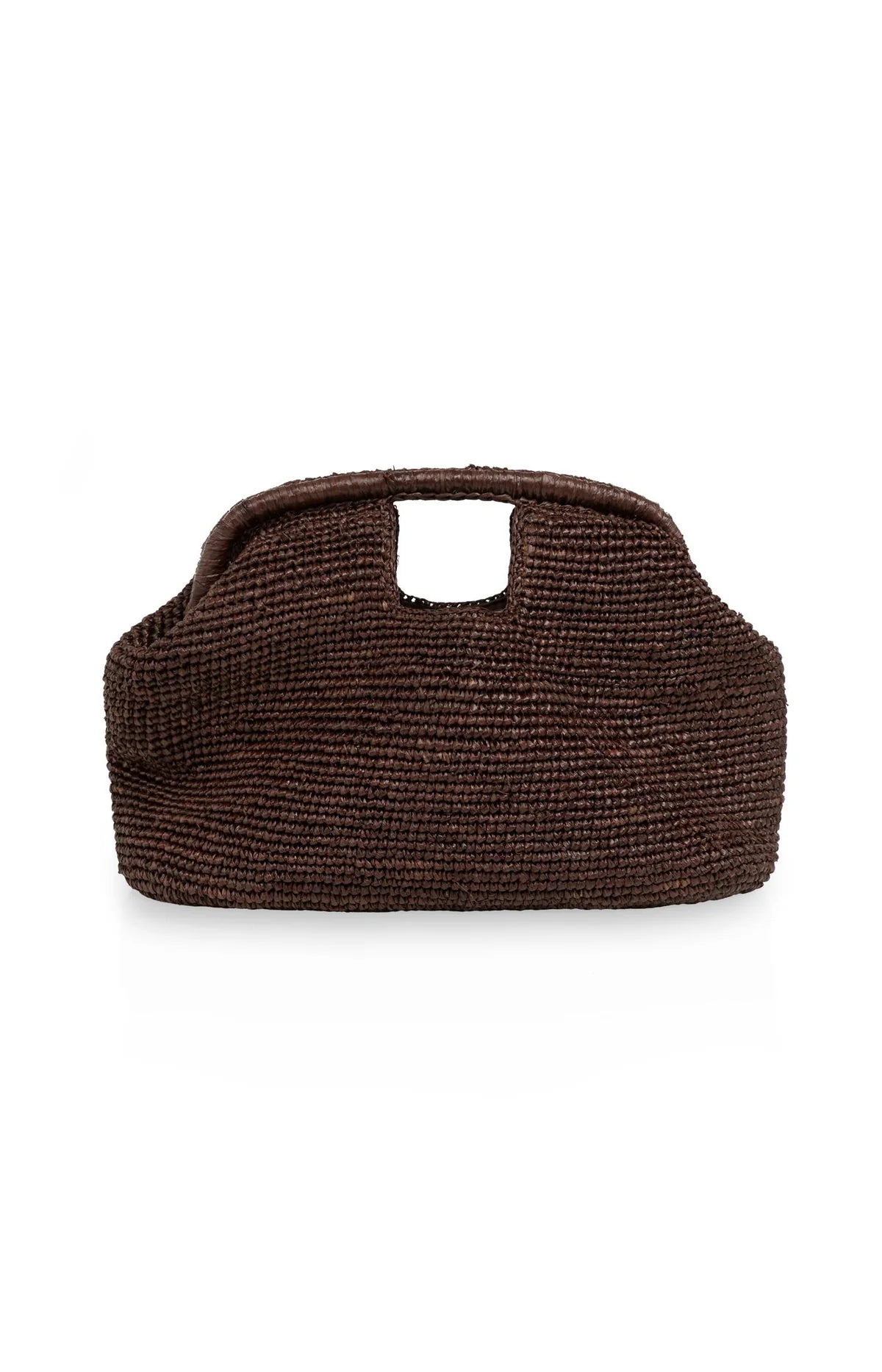 Crocheted straw clutch with handle Yaya