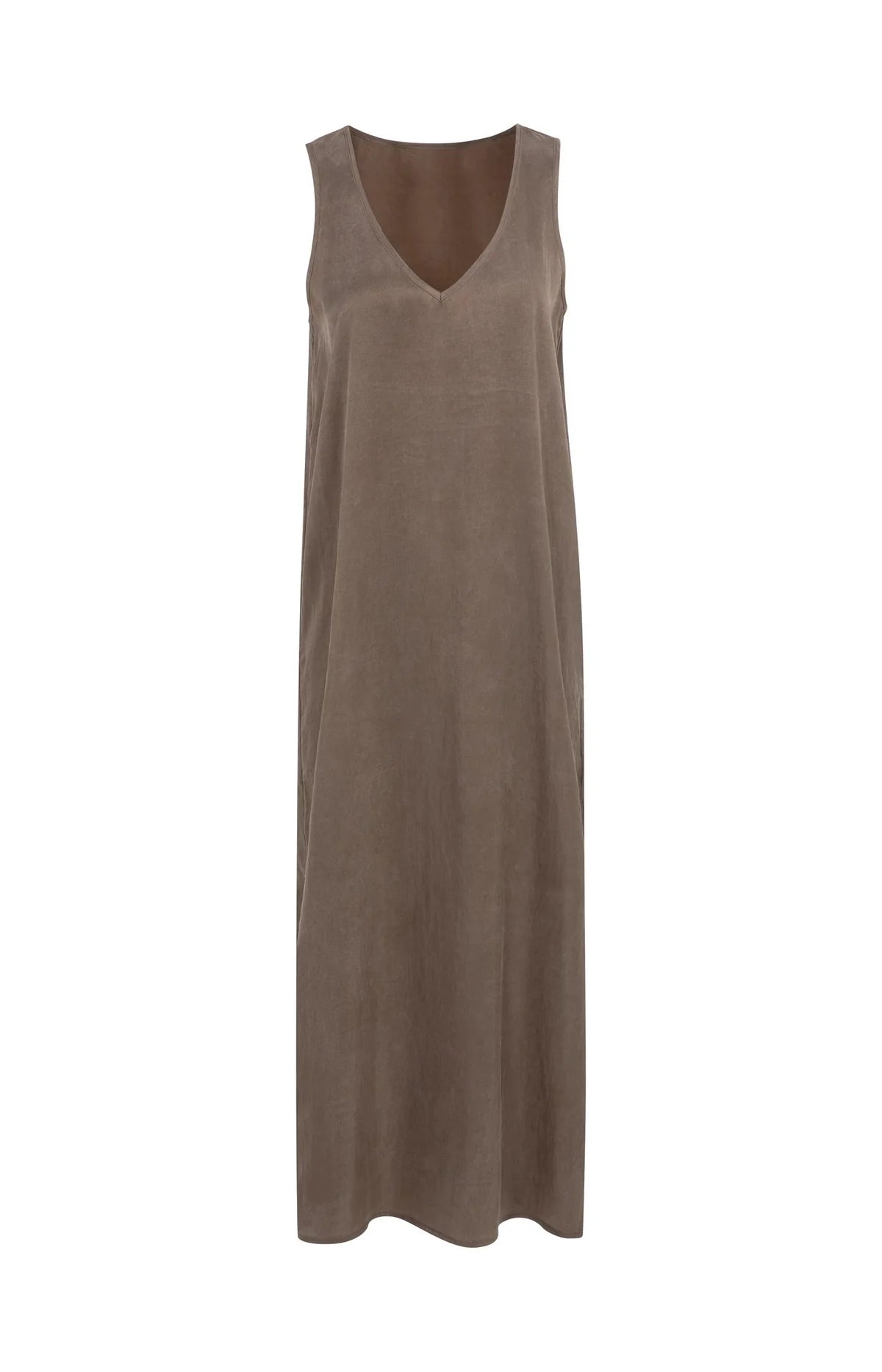 Dress with Crinkle Texture and V-Neck Yaya