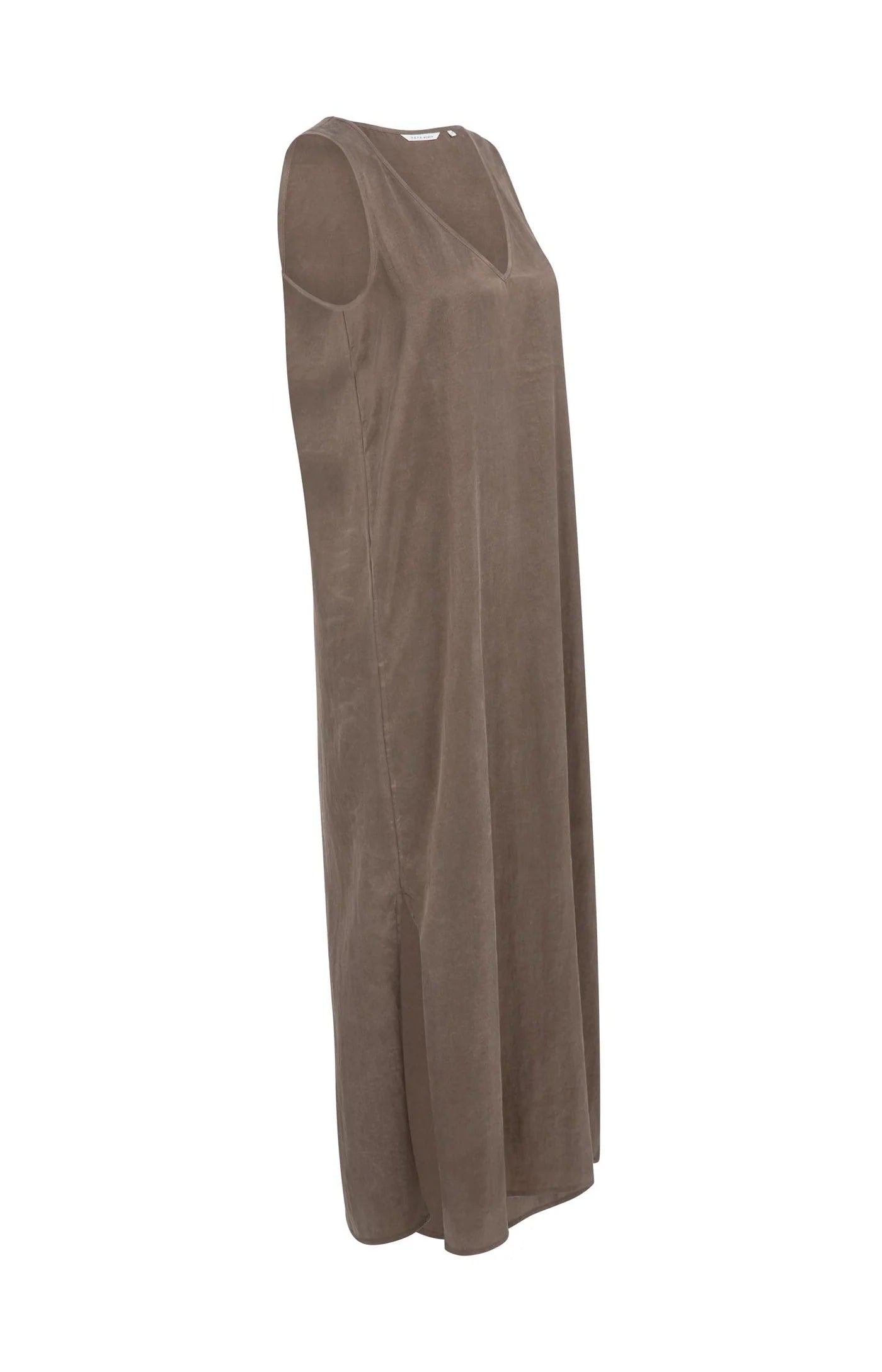 Dress with Crinkle Texture and V-Neck Yaya