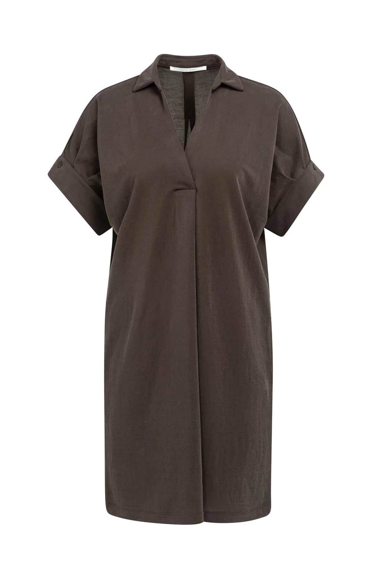 Jersey dress with pleated puff sleeves Yaya