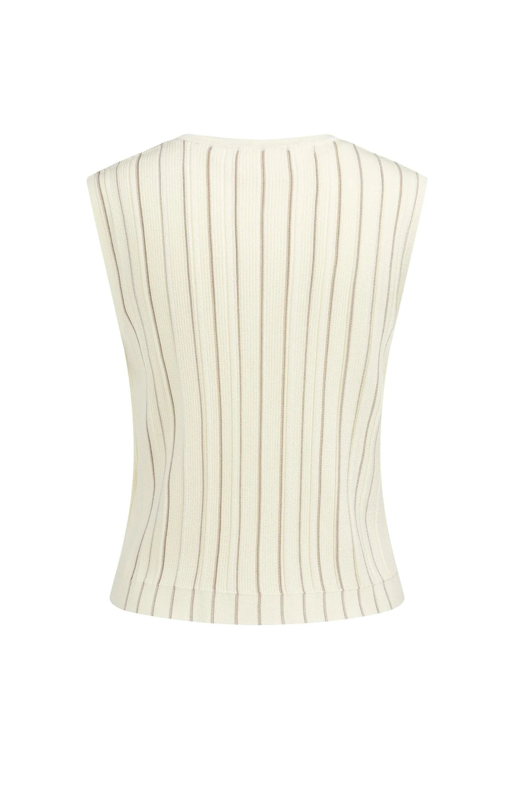 Knitted gilet with V-neck and stripe design Yaya