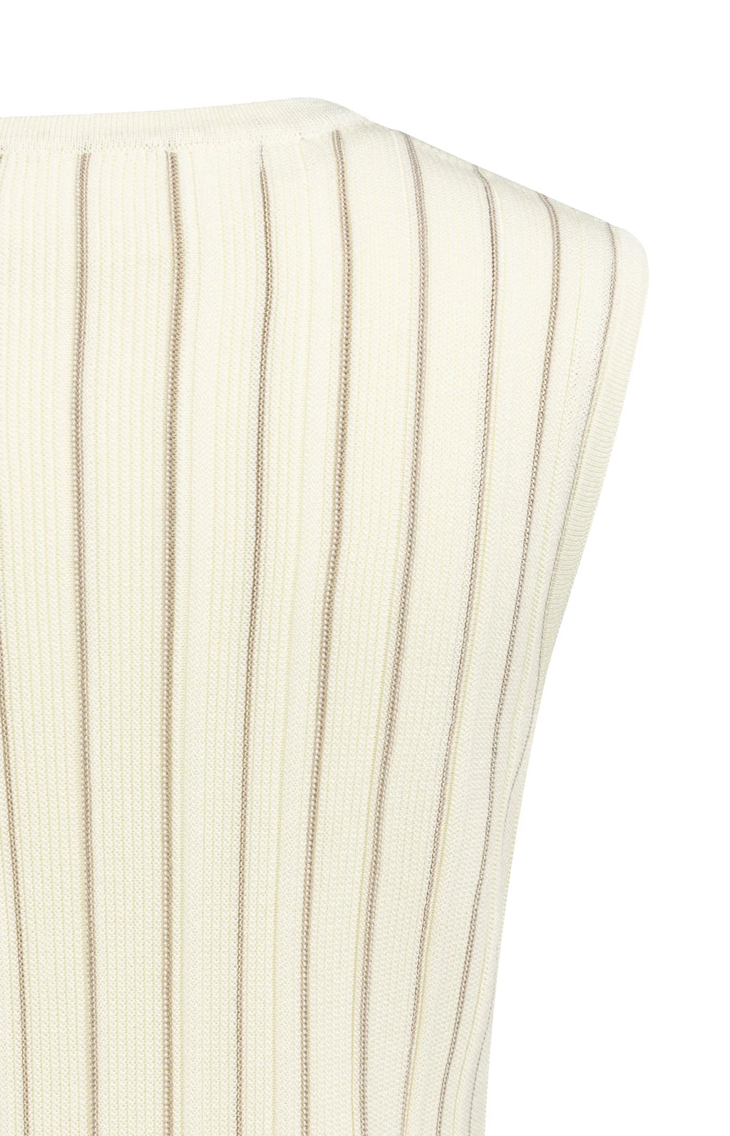 Knitted gilet with V-neck and stripe design Yaya