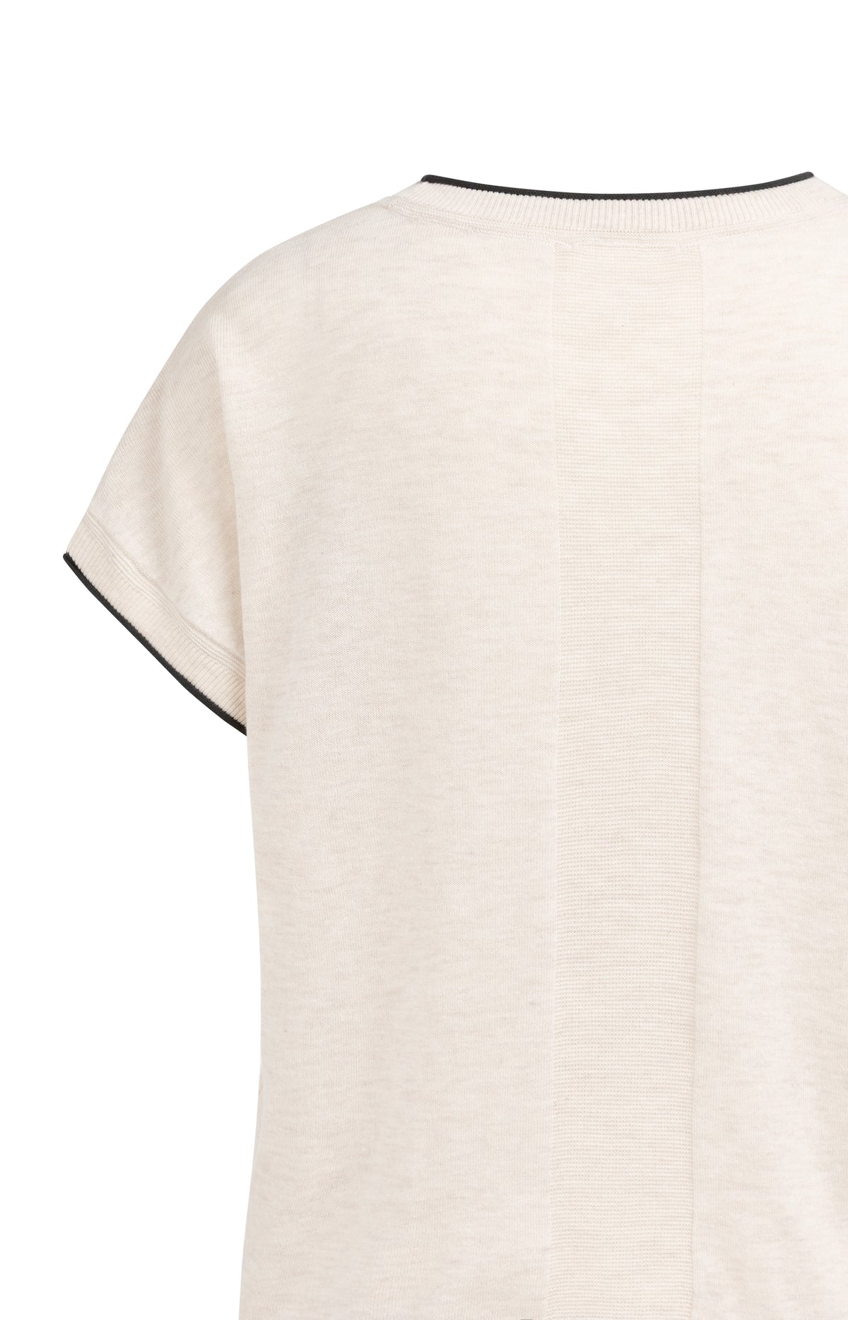 Knitted Top with Short Sleeves and Rolled Edges Yaya