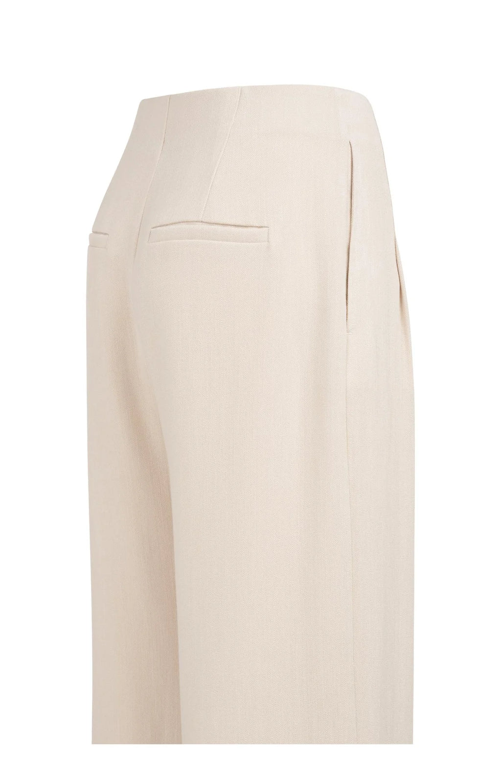 Linen Blend Wide Leg Fringe Trousers - Yaya
