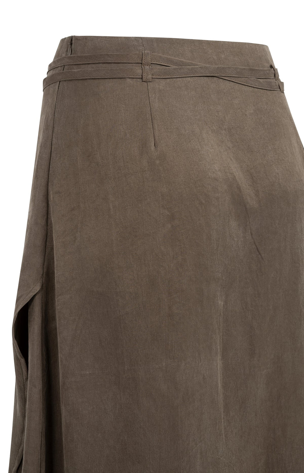 Midi Skirt with Wrap Effect and Tie Belt Yaya