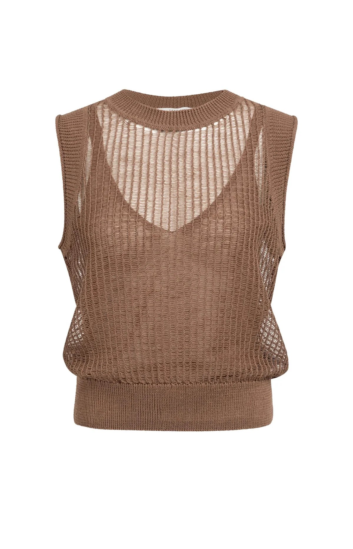 Open-knit top with matching underlayer Yaya