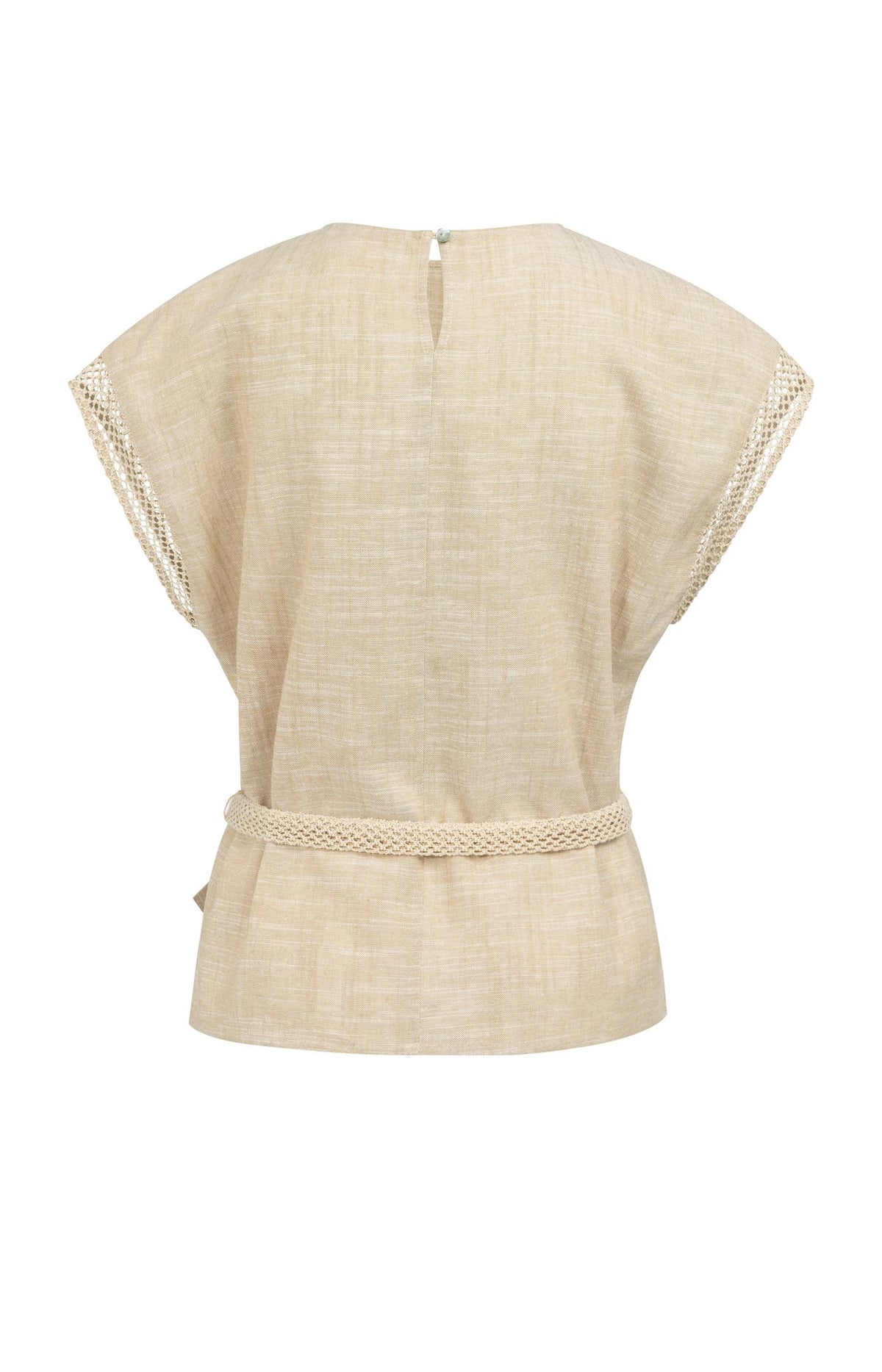 Short sleeve top with crochet details Yaya