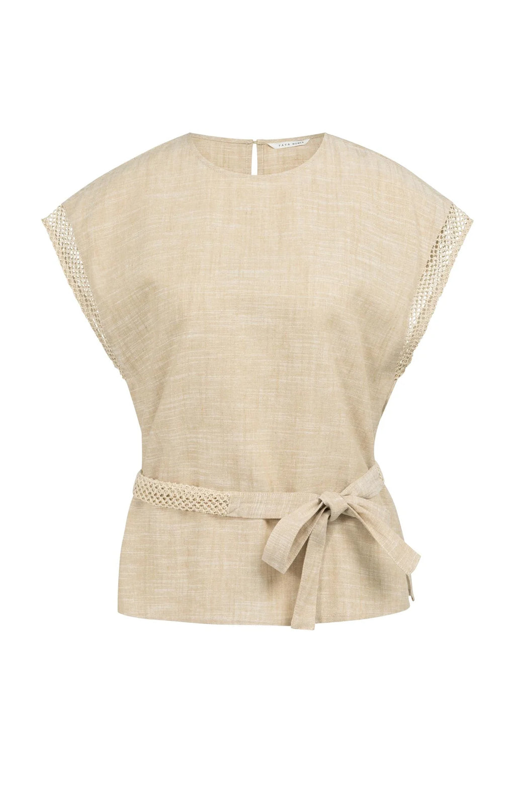 Short sleeve top with crochet details Yaya