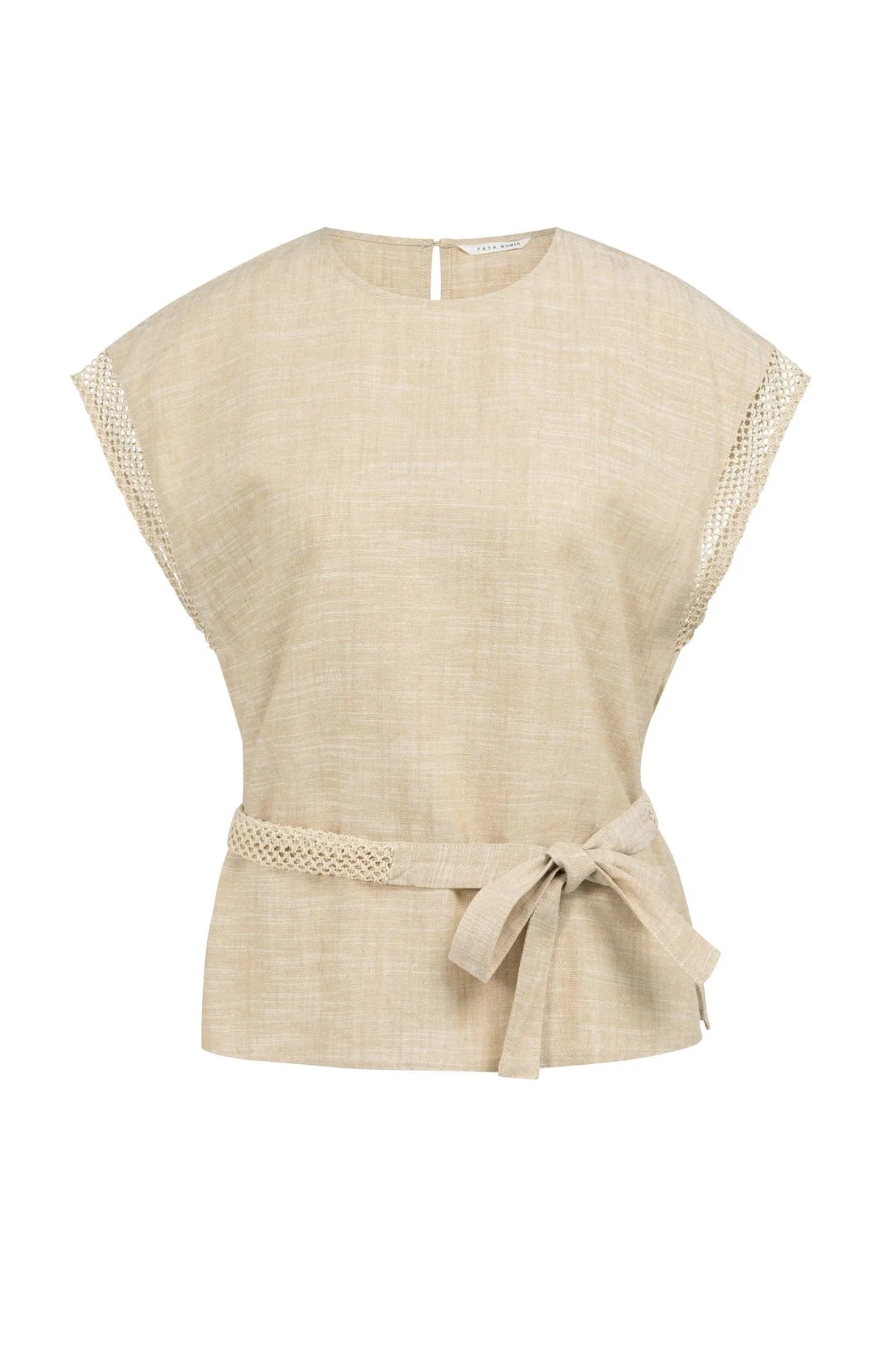 Short sleeve top with crochet details Yaya