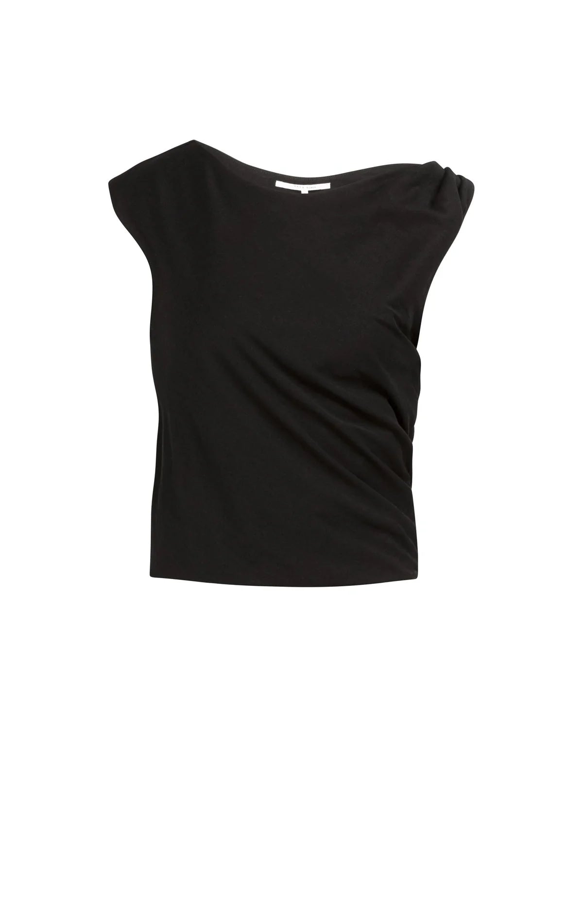 Sleeveless Top with Twisted Shoulder Detail Yaya