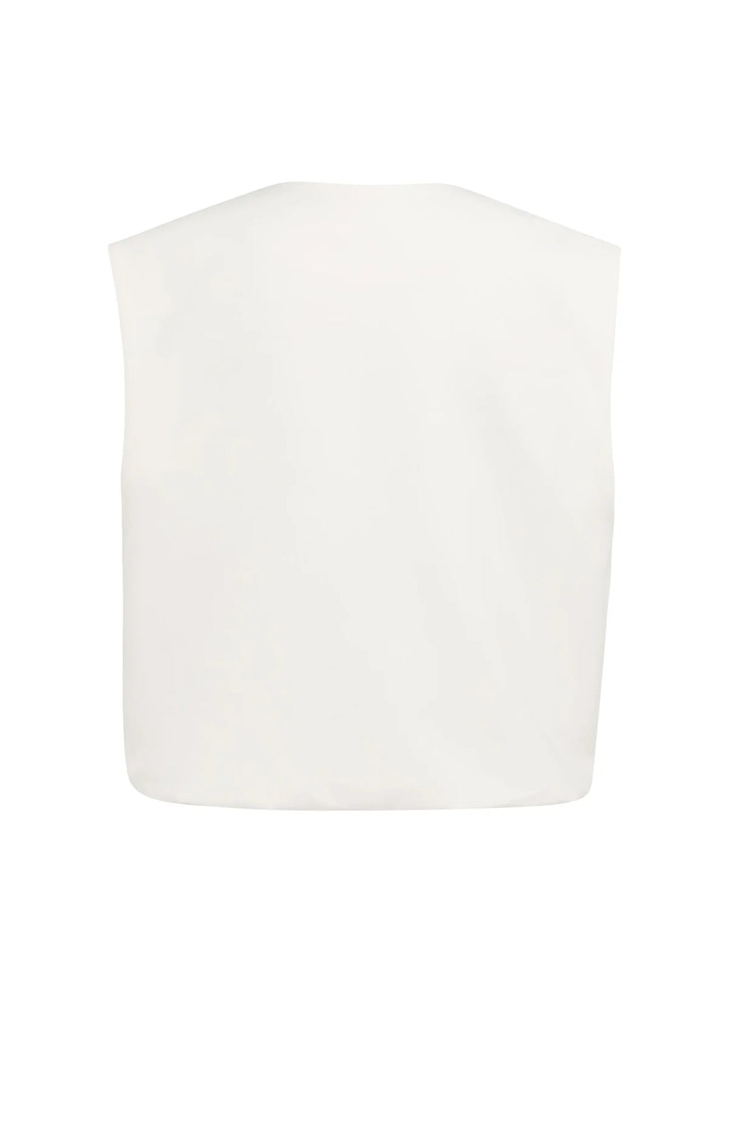Sleeveless Woven Jacket with Balloon-Shaped Hem Yaya