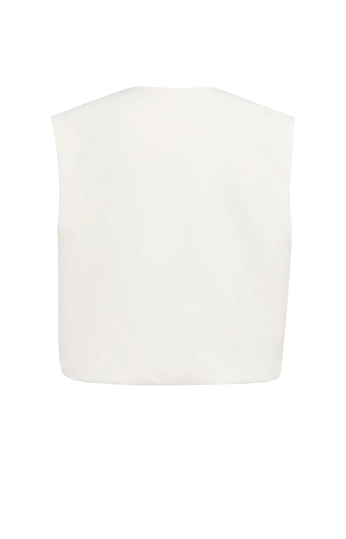 Sleeveless Woven Jacket with Balloon-Shaped Hem Yaya