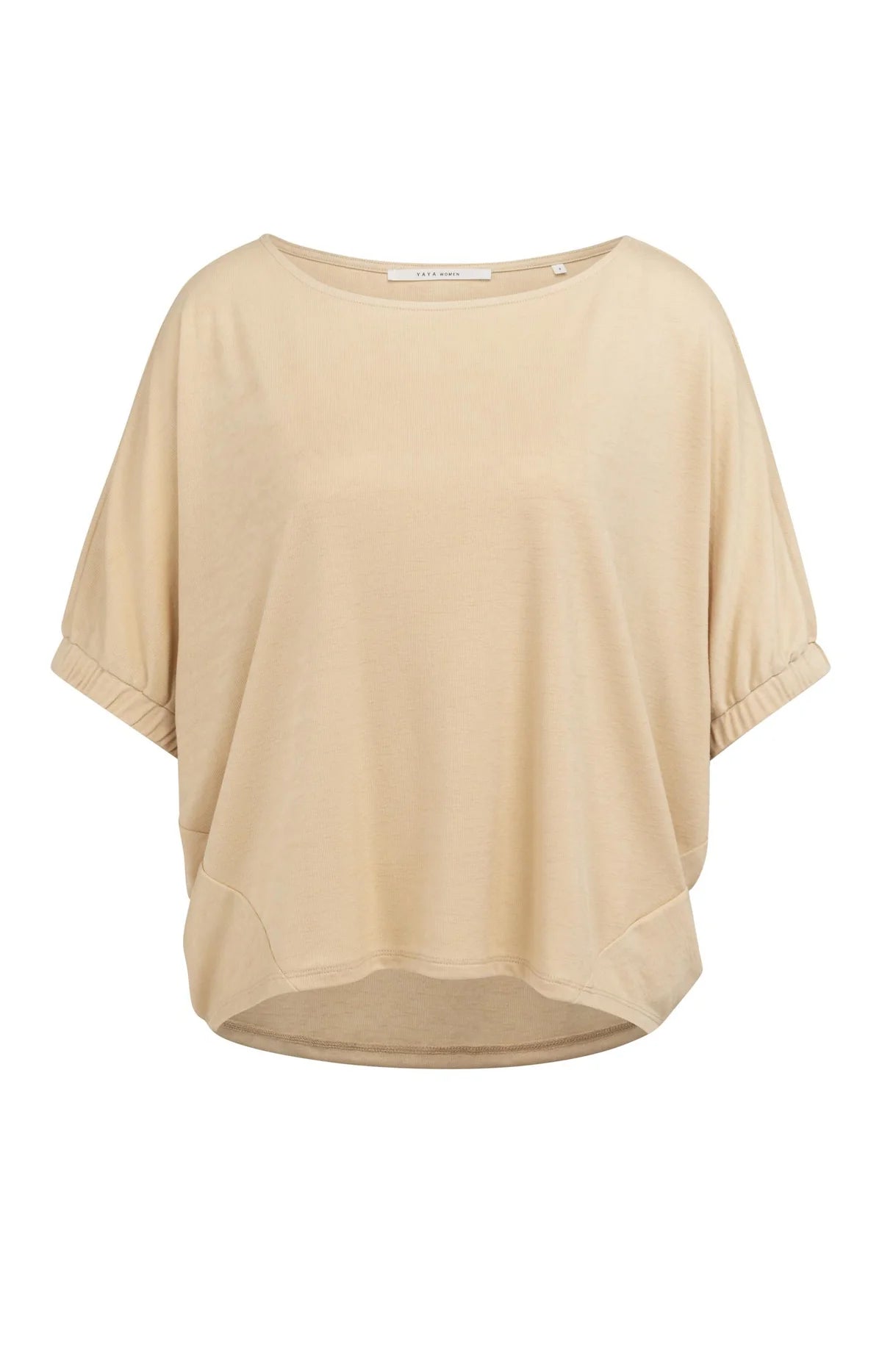 Top with boat neckline and elastic cuffs Yaya