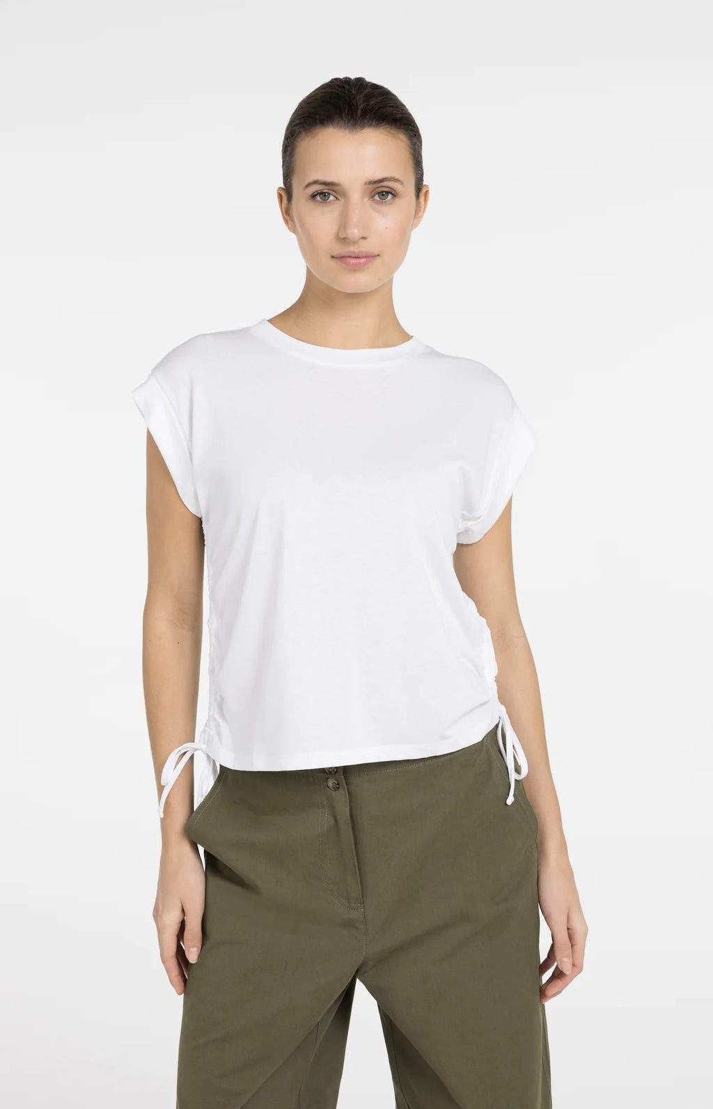 Top with Short Sleeves and Adjustable Cords Yaya