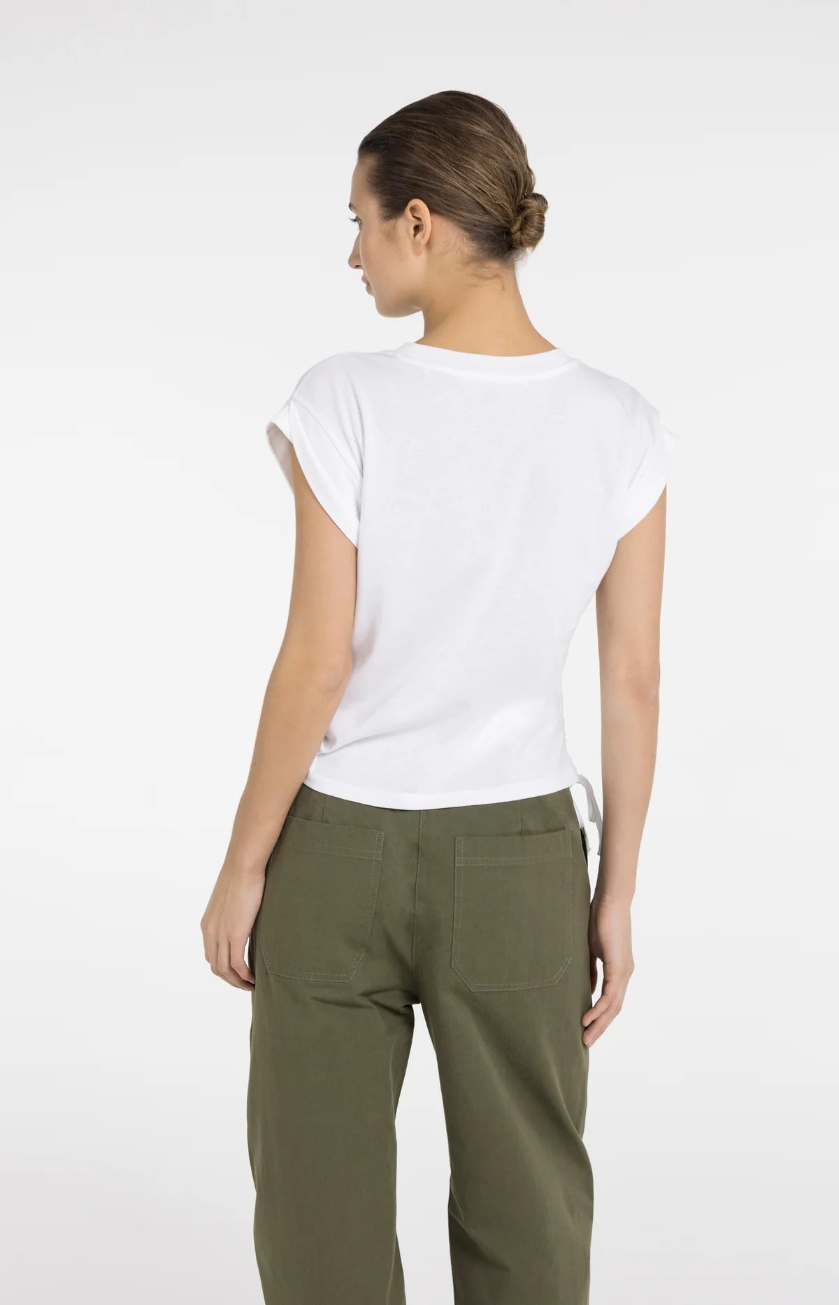 Top with Short Sleeves and Adjustable Cords Yaya