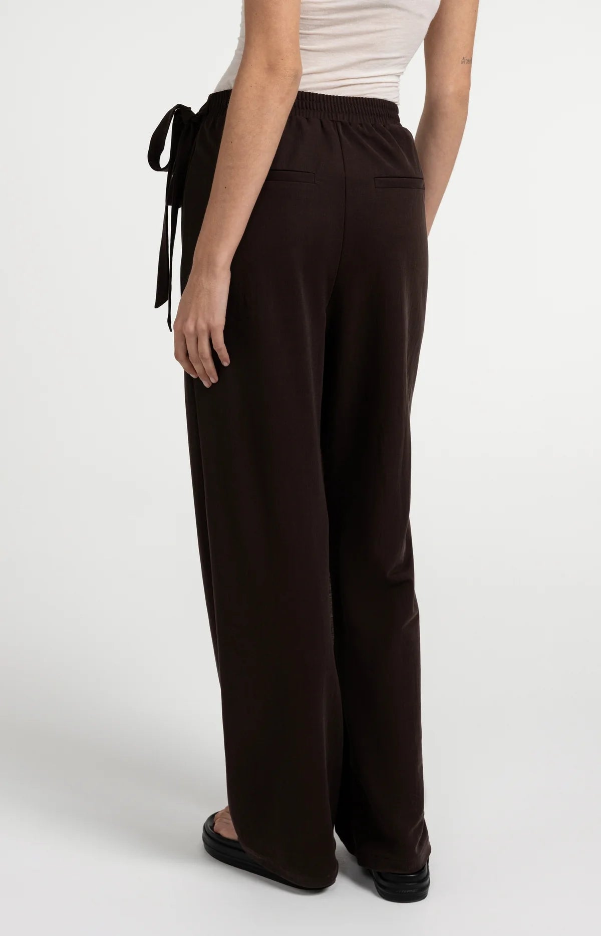 Wide-leg trousers with wrap detail Yaya