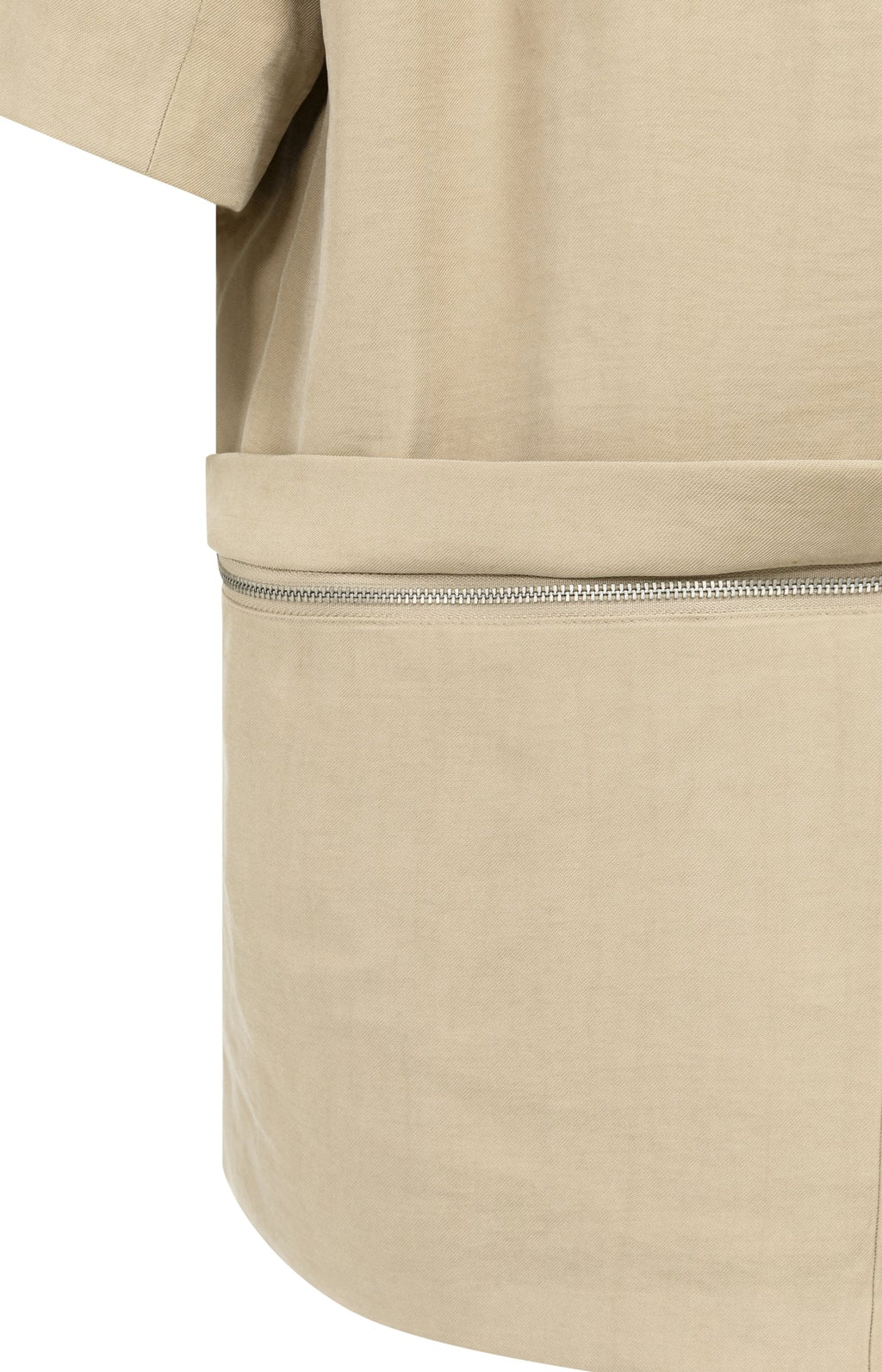 Woven Blazer with Short Sleeves and Detachable Zip Hem Yaya