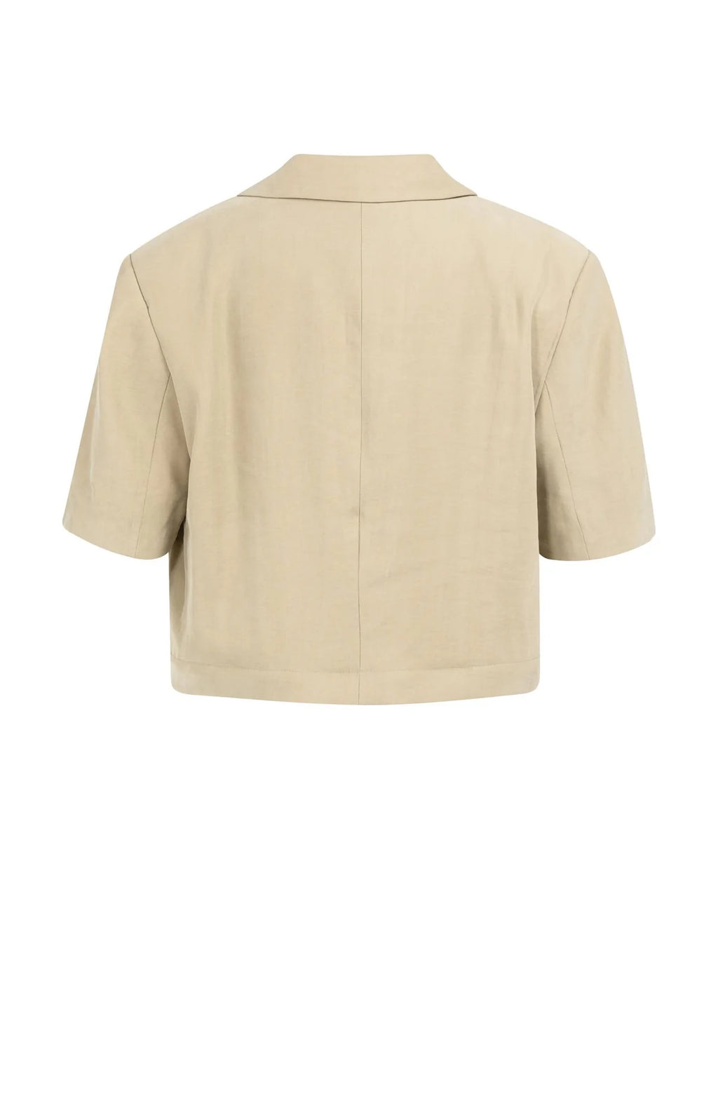 Woven Blazer with Short Sleeves and Detachable Zip Hem Yaya