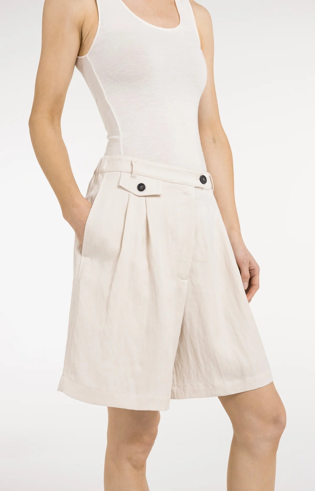 Woven Longer Length Bermuda Shorts Yaya