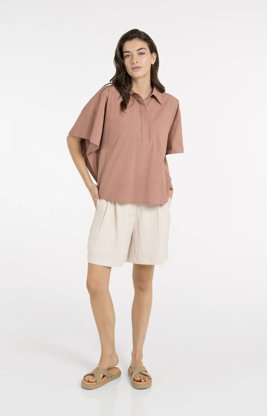 Woven Longer Length Bermuda Shorts Yaya