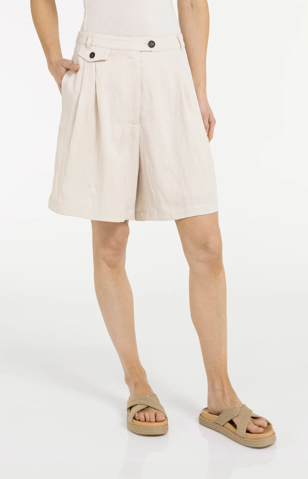 Woven Longer Length Bermuda Shorts Yaya