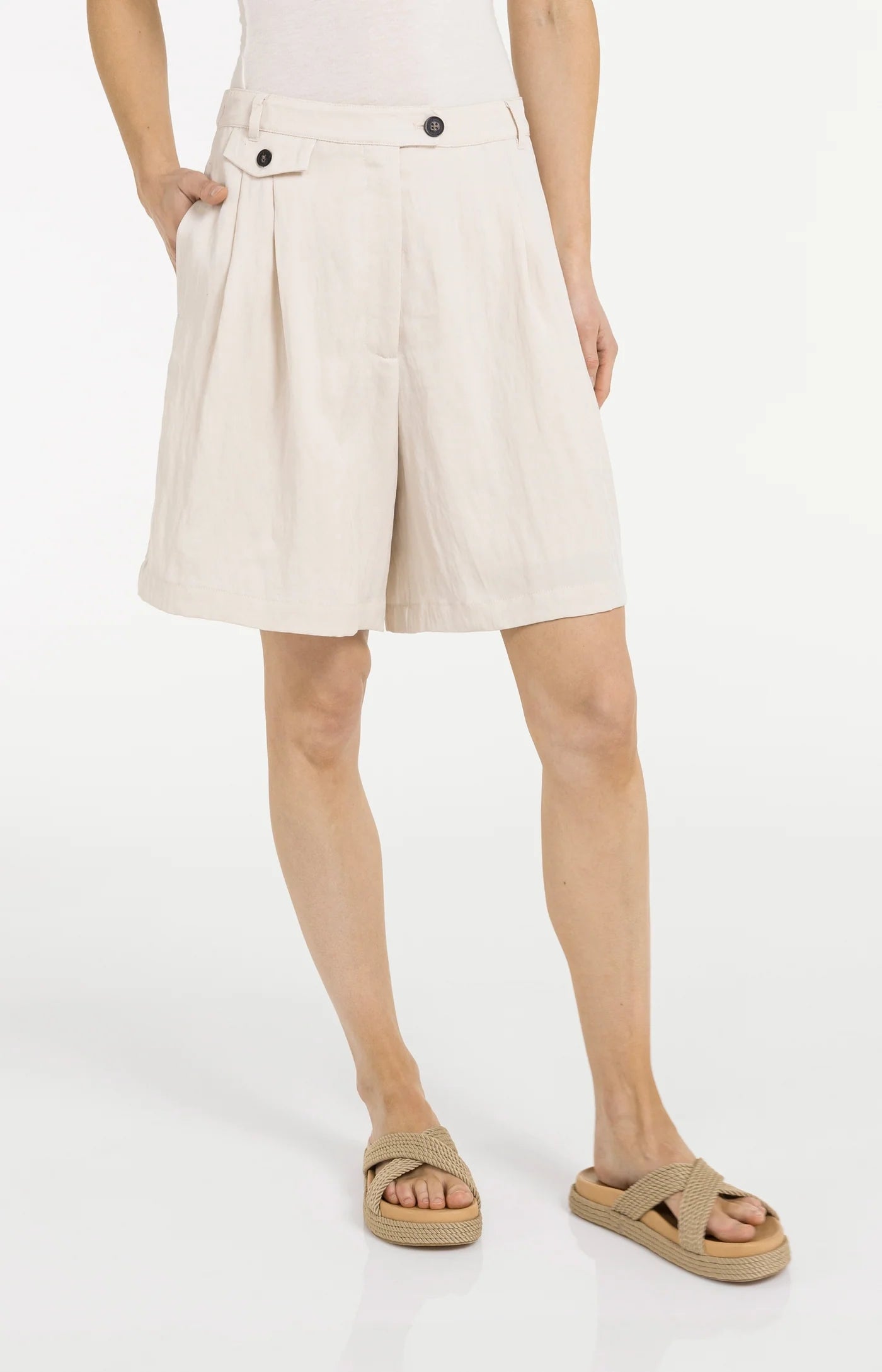 Woven Longer Length Bermuda Shorts Yaya