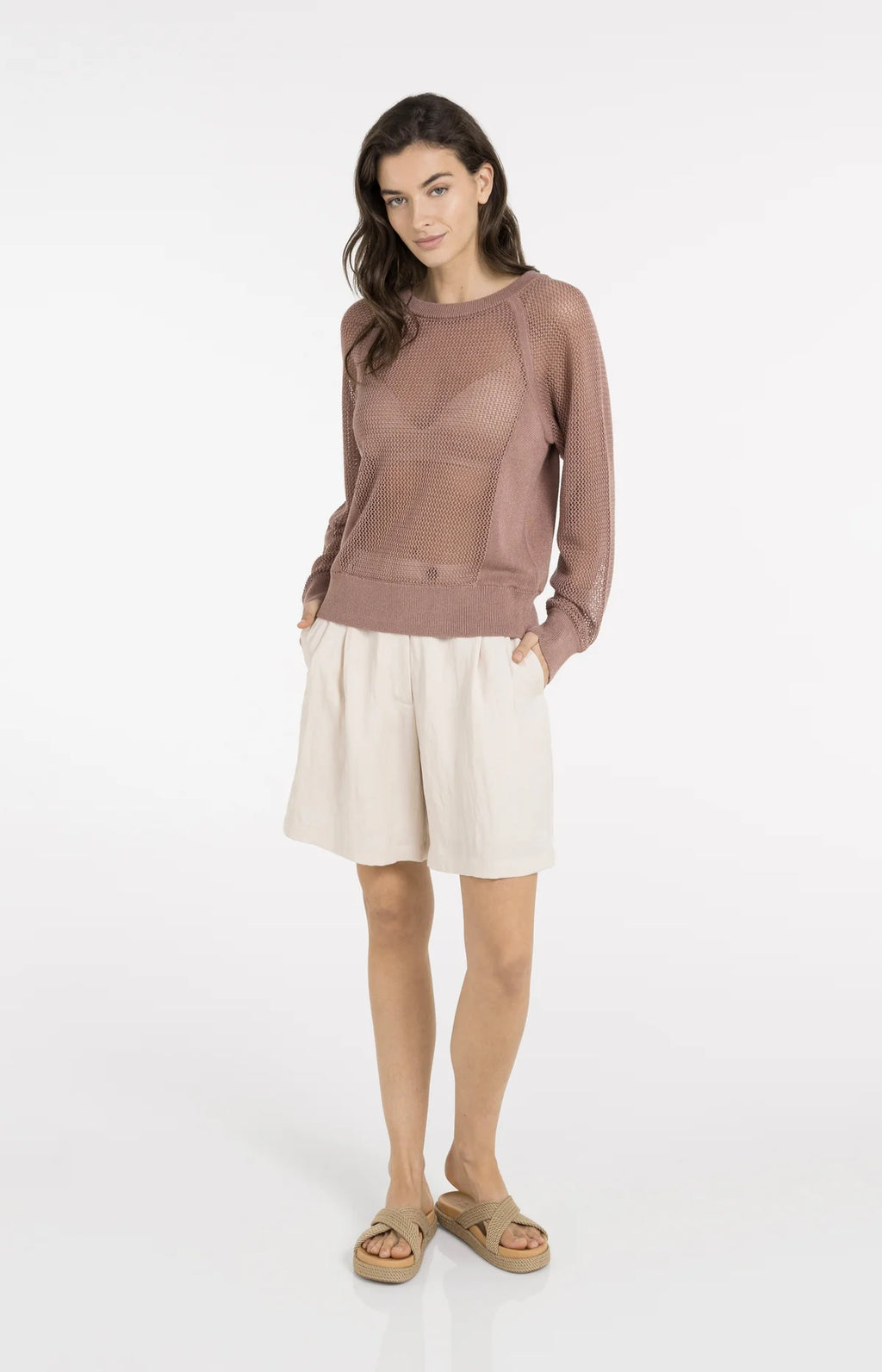 Woven Longer Length Bermuda Shorts Yaya